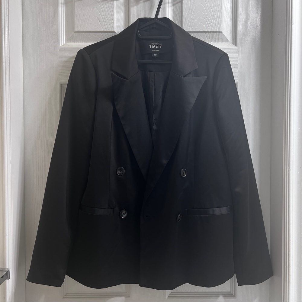 Vero Moda Double Breasted Button Up Power Black Blazer